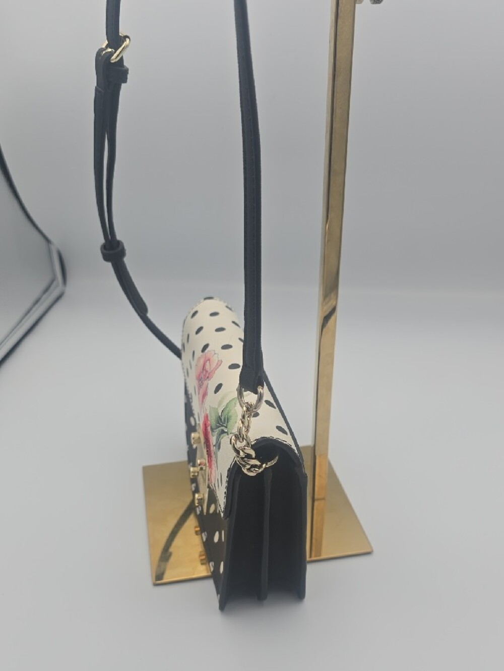 Karl Lagerfeld Corinne Black/White Polka Dot Floral Small Crossbody (EUC)(HTF)🌸 - Picture 8 of 14